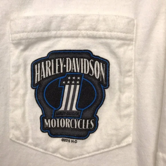 Harley Davidson T-Shirt‎ 2XL White Emerald Coast Ft Walton Beach Florida Biker - Picture 4 of 16